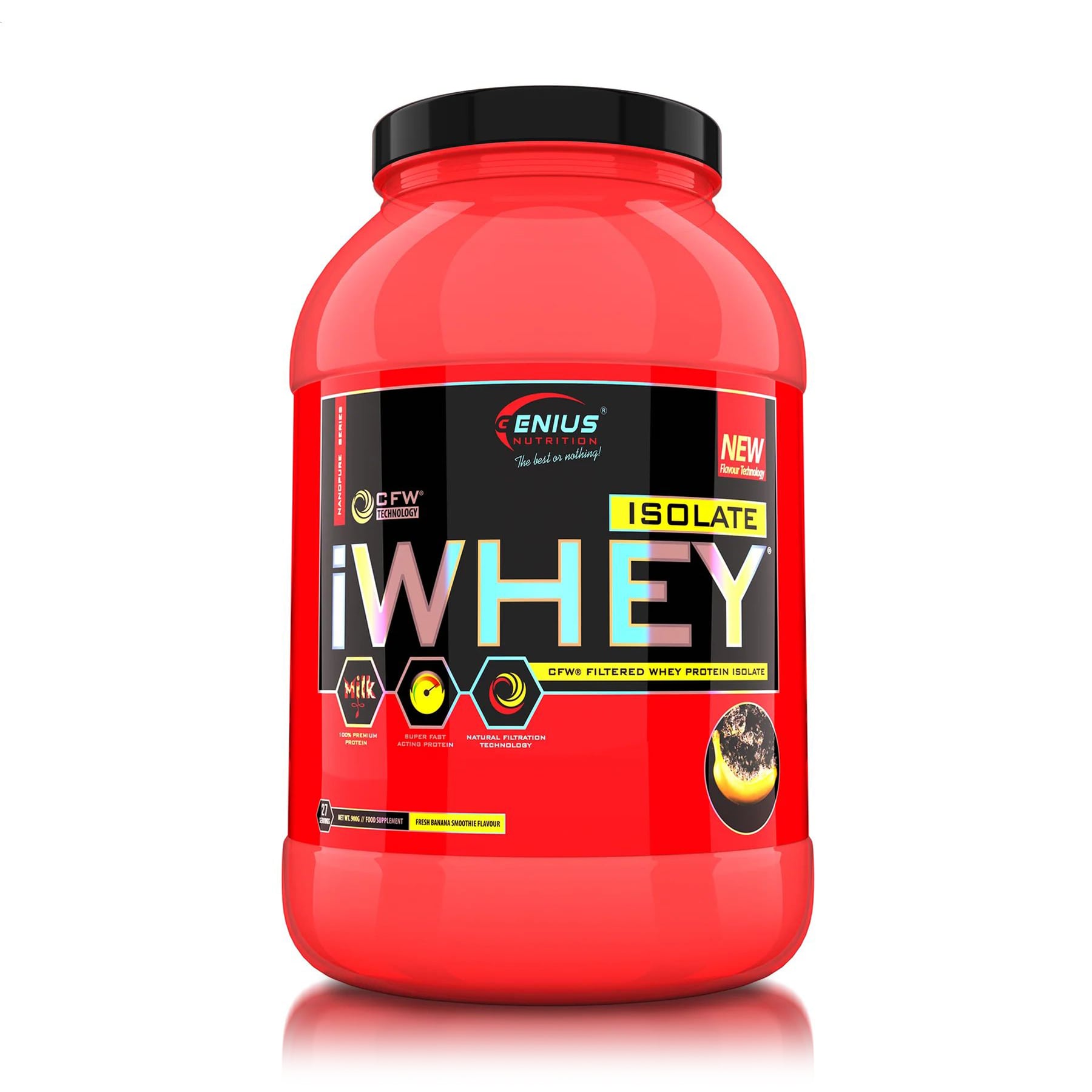 Протеїн Genius Nutrition iWhey Isolate Банан, в порошку, 900 г